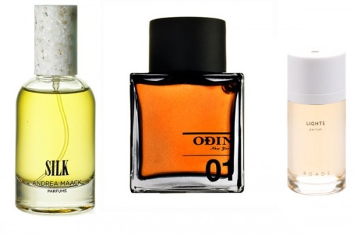 Parfém ANDREA MAAC Silk 50ml 49 €; parfum ODIN 01 Sunda 100ml, 60 € a parfum ROADS Lights 50ml, 189 €.