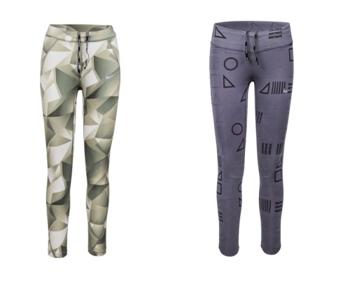 legíny Nike – pôvodná cena 76 €, Outletová cena 52 €;, sivé legíny Nike – pôvodná cena 116 €, Outletová cena 80 €