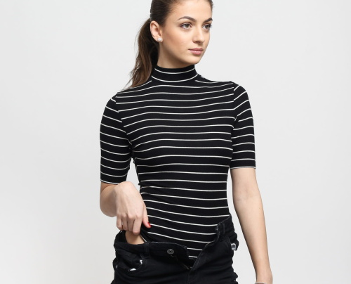 Urban Classics Ladies Striped Turtleneck Body